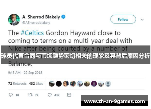 球员代言合同与市场趋势密切相关的现象及其背后原因分析